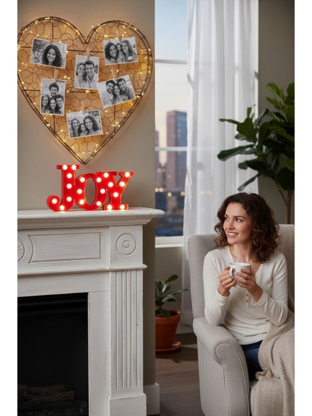 LED "Joy" Marquee Light-Up Holiday Decoration Indoor Use Only